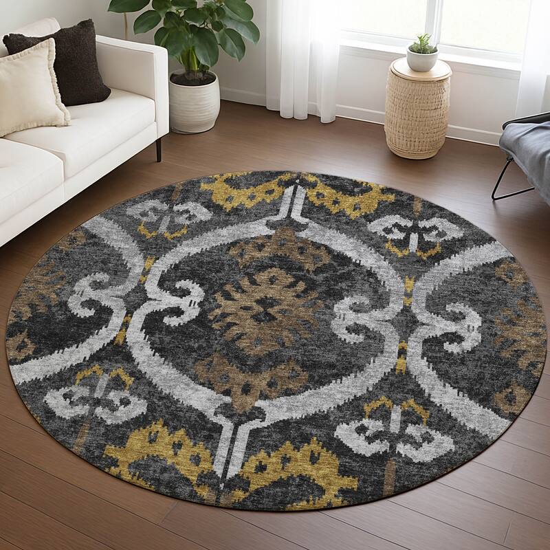 Machine Washable Indoor/ Outdoor Global Empire Chantille Rug