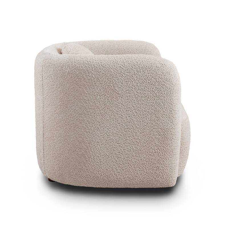 Boucle Sofa Chair in Japandi Style