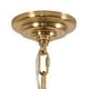 preview thumbnail 7 of 14, 20 in. Gold Modern Glass Chandelier 5-Light Glam Dimmable Pendant Light Fixture for Dining Room
