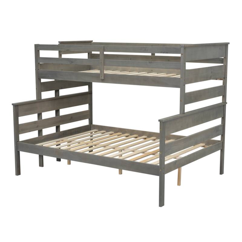 Bunk Bed with Ladder and Slat for Bedroom/Dorm