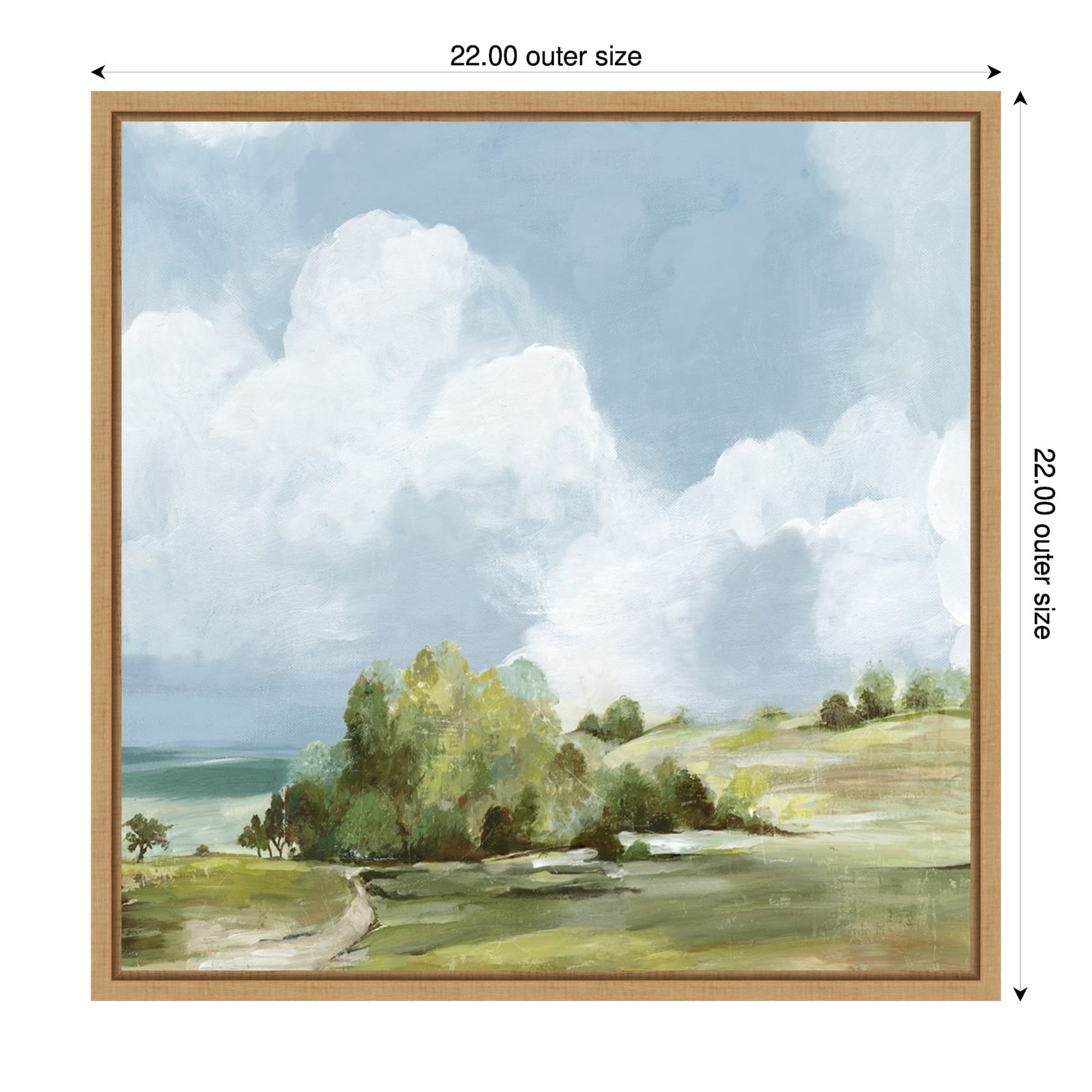 Peaceful Hills Under Vast Skies by PI Studio Framed Canvas Wall Art Print