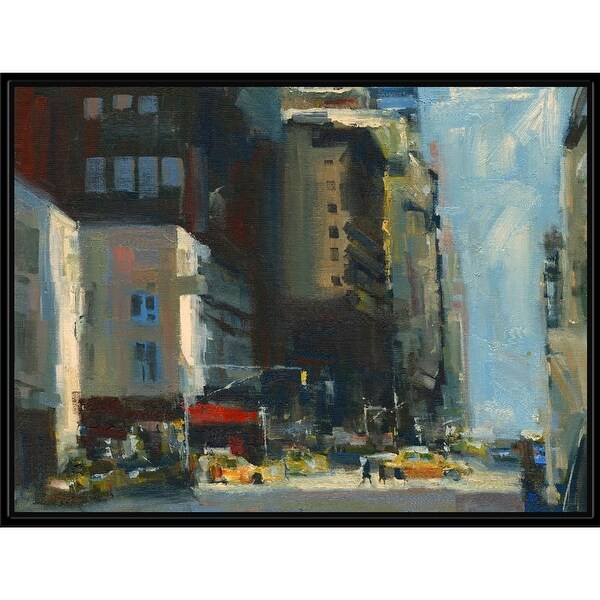 40" x 32" Blue and White Canvas Printed Rectangular Wall Art Decor - N/A