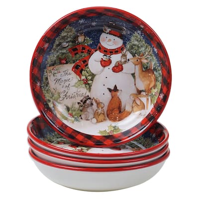 Certified International Magic Of Christmas Snowman 36 oz. Soup/Cereal Bowls (Set of 4)