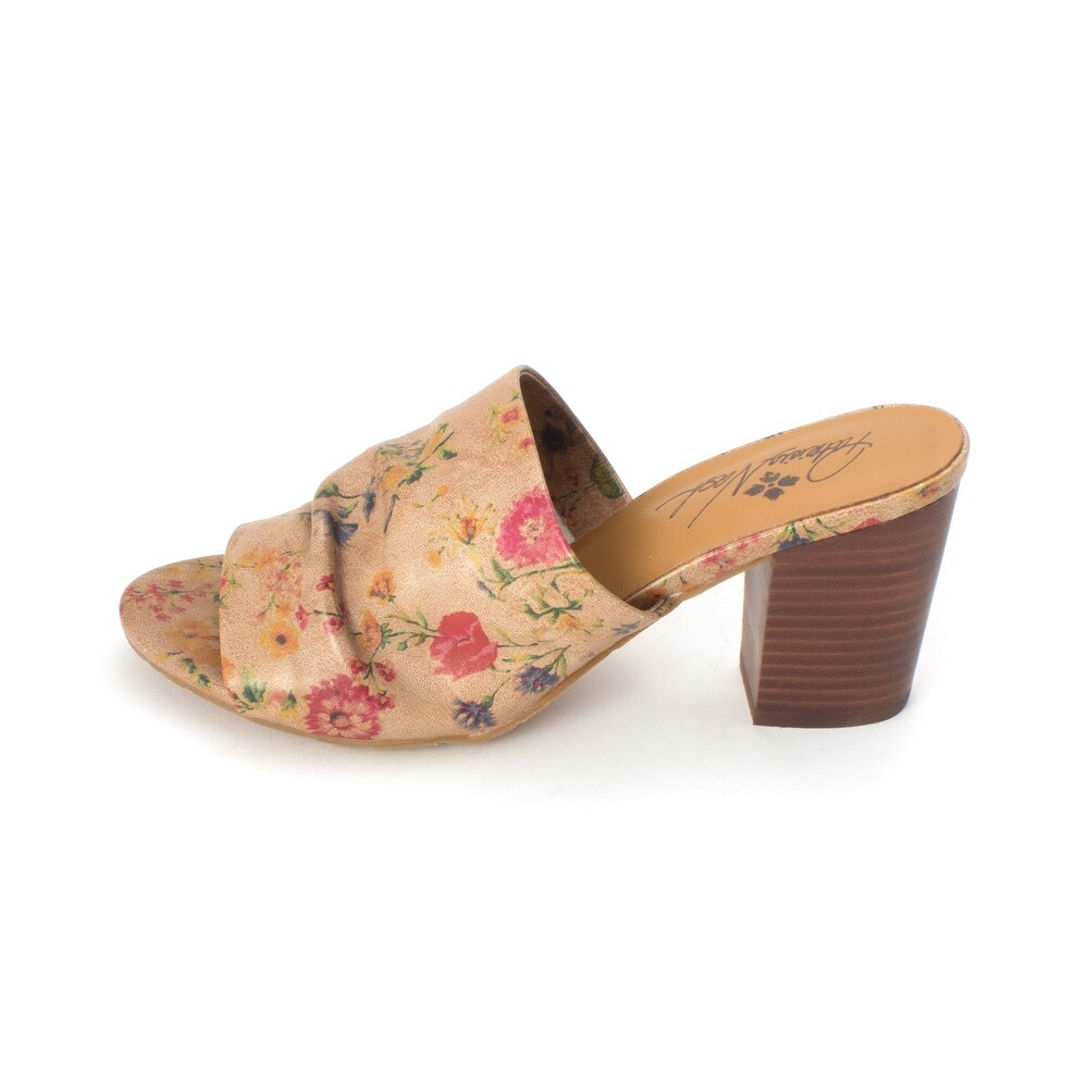 Patricia Nash Womens Poema Leather Open Toe Casual Mule Sandals