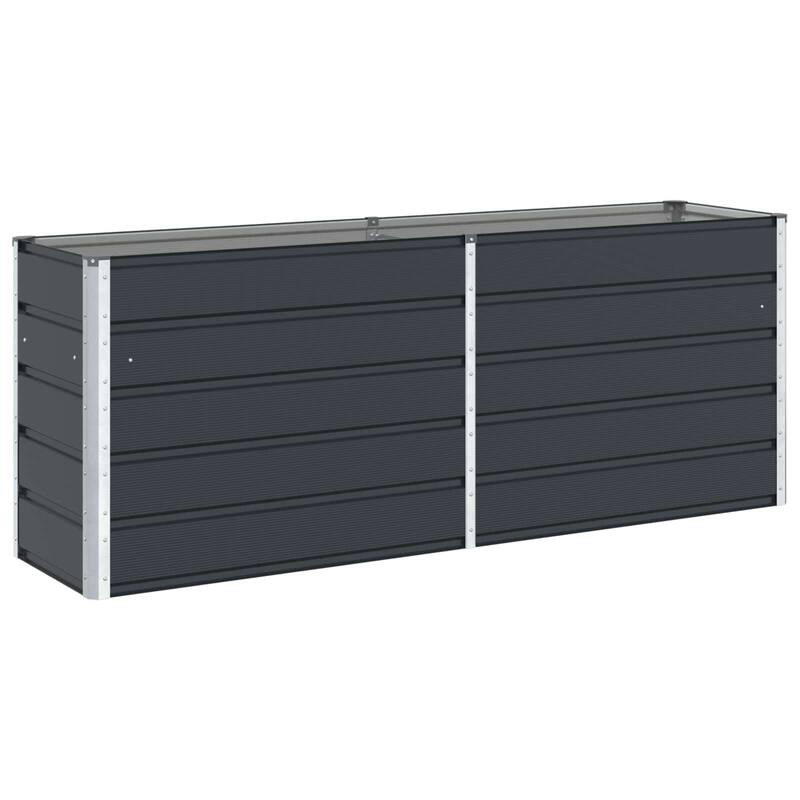 vidaXL Planter in Galvanised Steel - 39.37 x 19.69 x 17.72