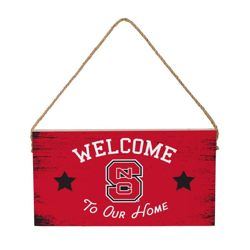 North Carolina State University Wooden Door Decor Wall Sign - Multi-Color
