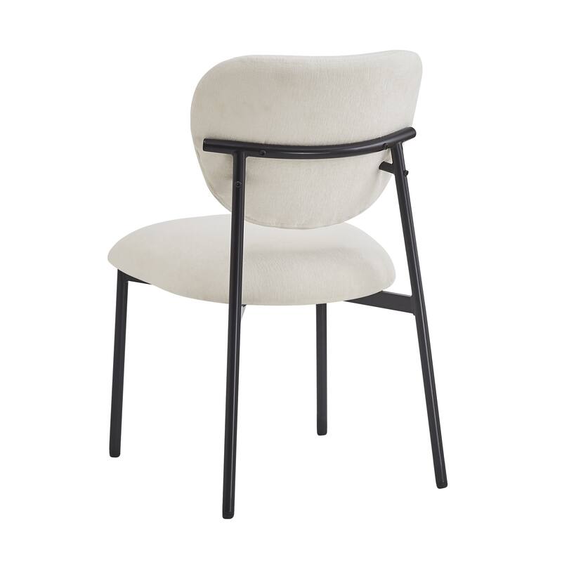 Ombria Ombria Upholstered Dining Chairs Set, Iron Frame by Christopher Knight Home