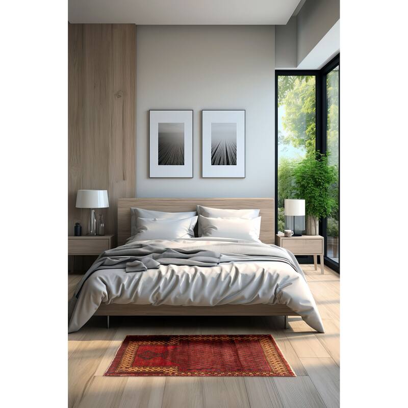 ECARPETGALLERY Hand-knotted Teimani Dark Grey Wool Rug - 2'8 x 4'4