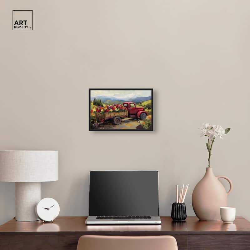 Flowers in Transit I Canvas by Art Remedy