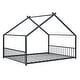 preview thumbnail 4 of 18, House Shape Floor Platform Bed,Kids Bed Metal Frame