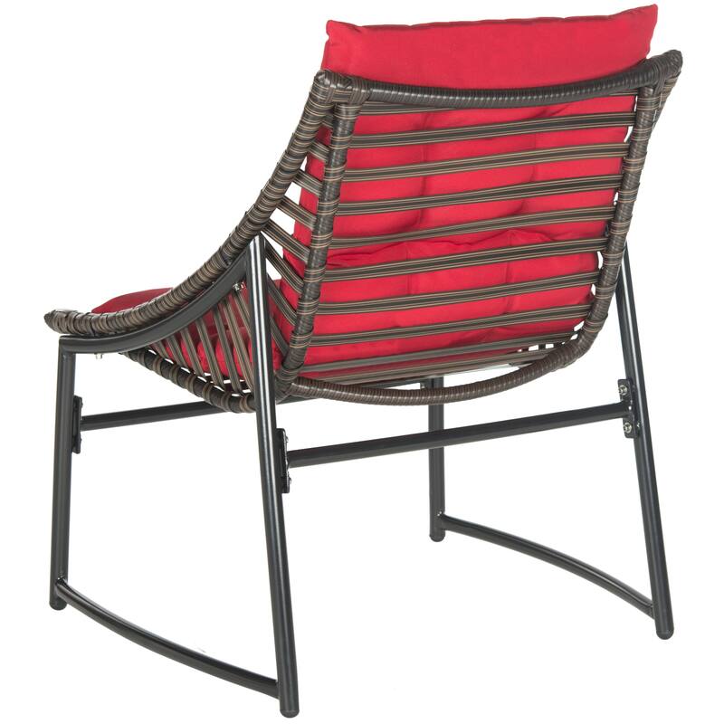 SAFAVIEH Outdoor Hildrun Rattan 4-Piece Set - 28W x 30D x 50H