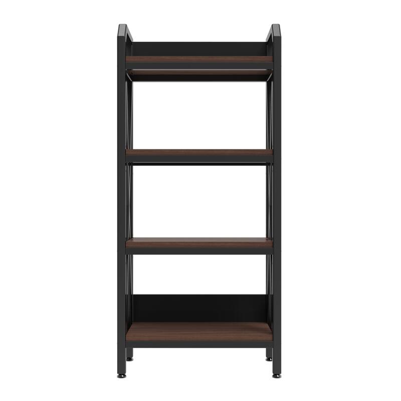 Anmytek 56.30 Inch Tall Bakers Rack 4 Level Storage Shelves Metal and Wood 25.60 Inch Length Kitchen Organizer Storage