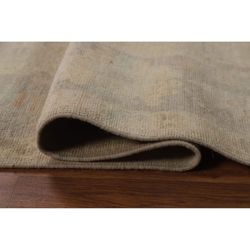 Oushak Turkish Area Rug Hand-Knotted Wool Carpet - 7'9"x 9'11"