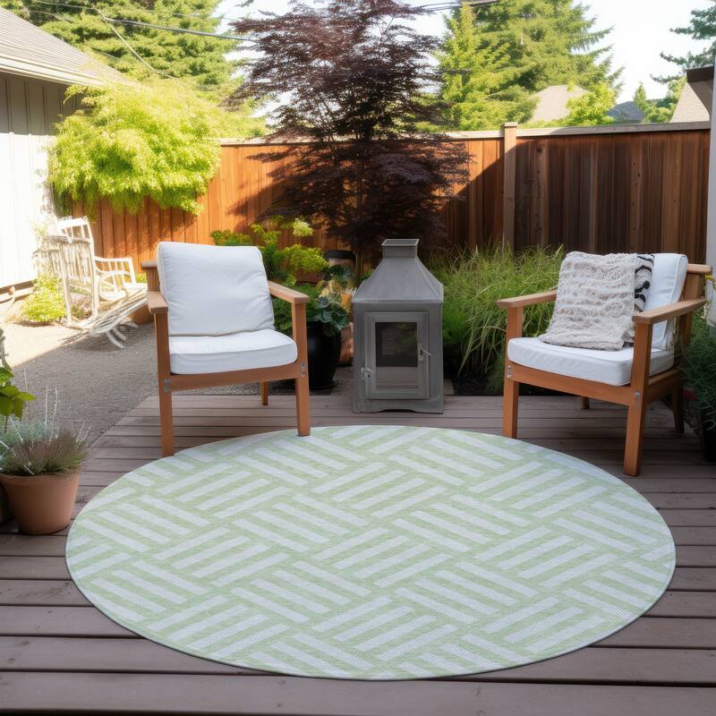 Machine Washable Indoor/ Outdoor Chantille Contemporary Geo Rug