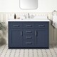 preview thumbnail 60 of 127, Bailey Bathroom Vanity with Power Bar 48" - Midnight Blue with Brushed Nickel Hardware