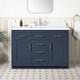 preview thumbnail 55 of 122, OVE Bailey Bathroom Vanity with Power Bar 48" - Midnight Blue with Brushed Nickel Hardware