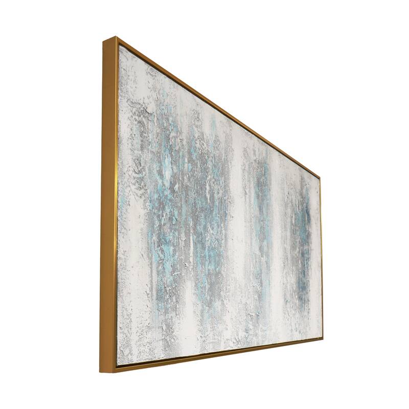 Pasargad Home Interval Hand-Painted Abstract Oil Painting on Canvas