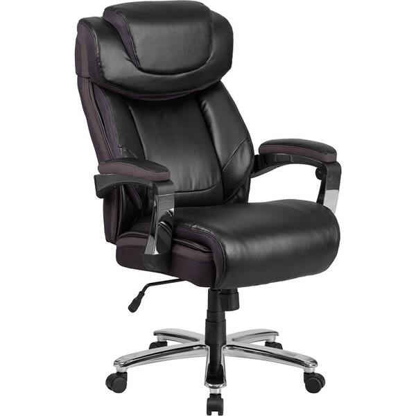 Aberdeen Big Tall Black Leather Executive Swivel Chair Wide Seat Tilt Lock On Sale Overstock 16627727