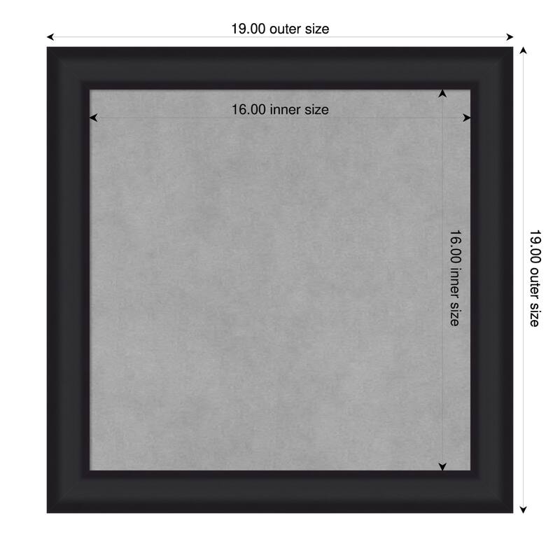 Amanti Art Oliver Black Narrow Framed - 19 x 19 in - Oliver Black Narrow