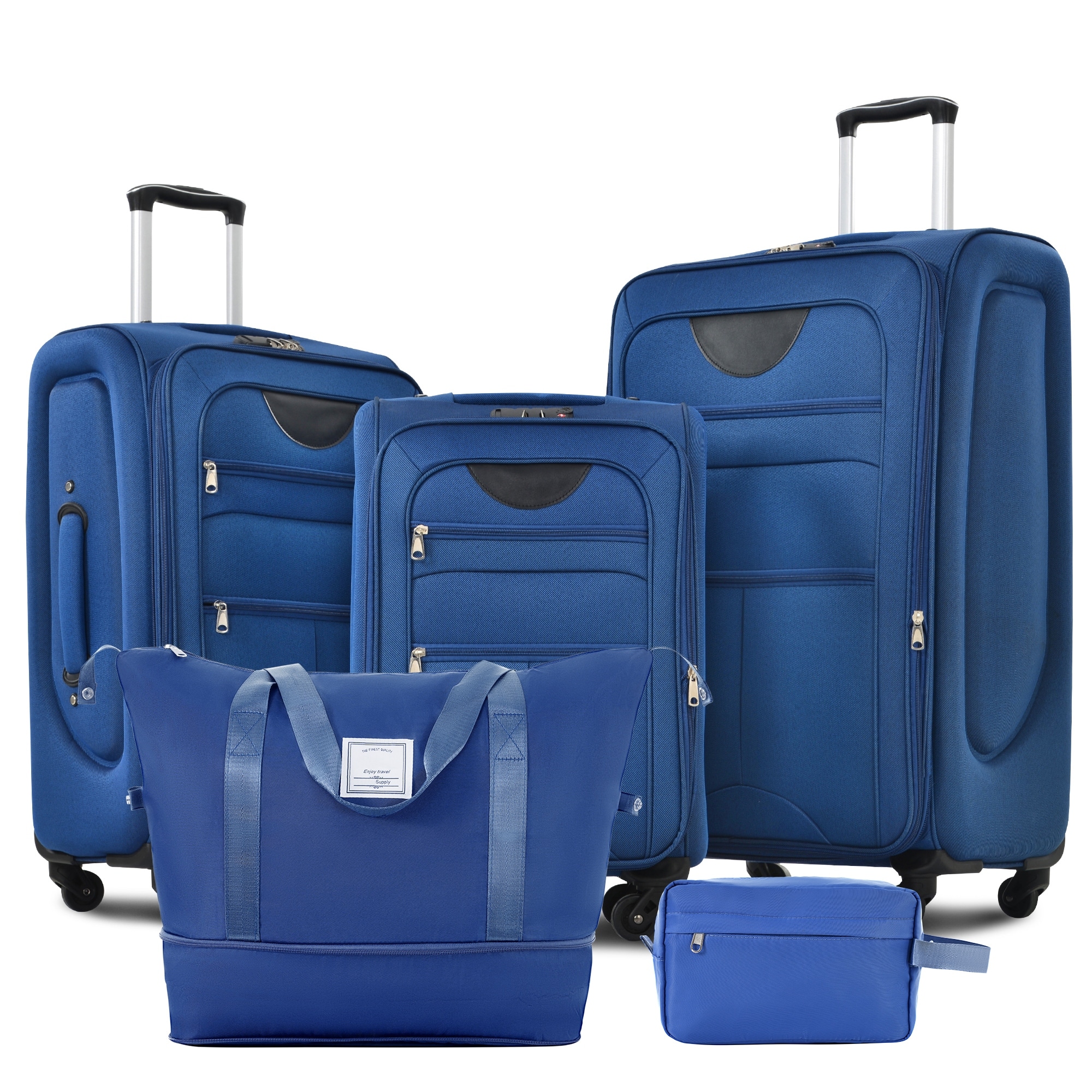 Softside Luggage Expandable 3 Piece Set Suitcase with Duffel Bag, Lightweight Luggage Travel Set-22IN 26IN 30 IN