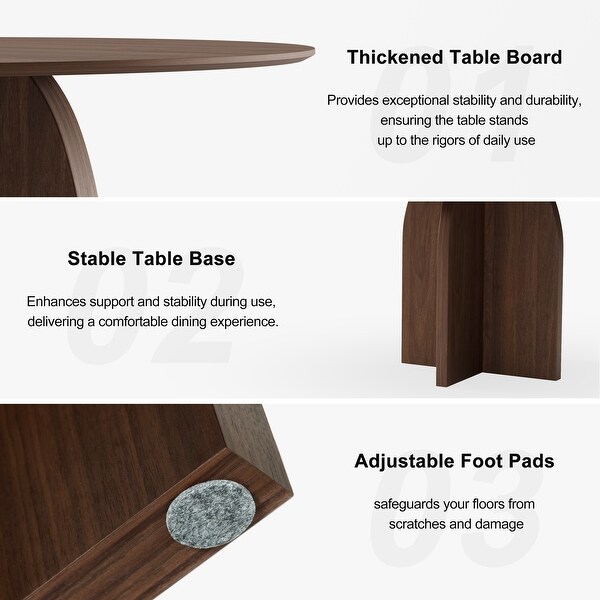 Solid Wood Round Dining Table for 4-8 People Nordic style - On