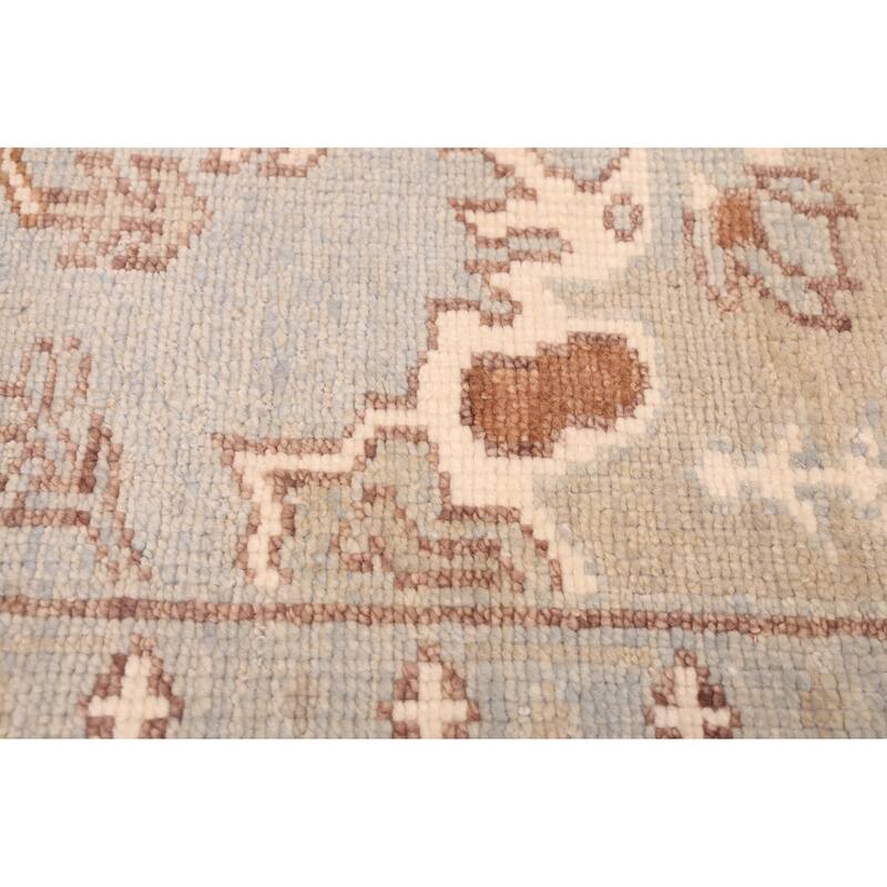 ECARPETGALLERY Hand-knotted Jules Serapi Light Blue Wool Rug - 8'2 x 10'0