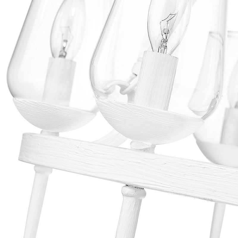 Regent 6 Light Chandelier - Textured White Plaster