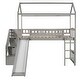 preview thumbnail 30 of 29, Friendly Design Twin Loft House Bed with Two Drawers and Slide, Maximized Space Saving, Health and Comfort