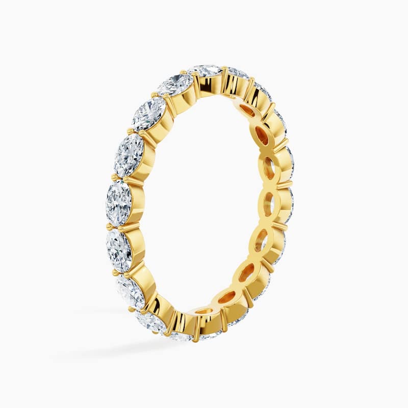 Auriya 14k Gold Oval East-West Lab Grown Diamond Eternity Band 1.80 - 7.50 ct. tw. (F-G, VS)
