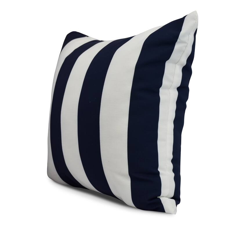 18 x 18 Inch Rugby Stripe Stripe Print Outdoor Pillow
