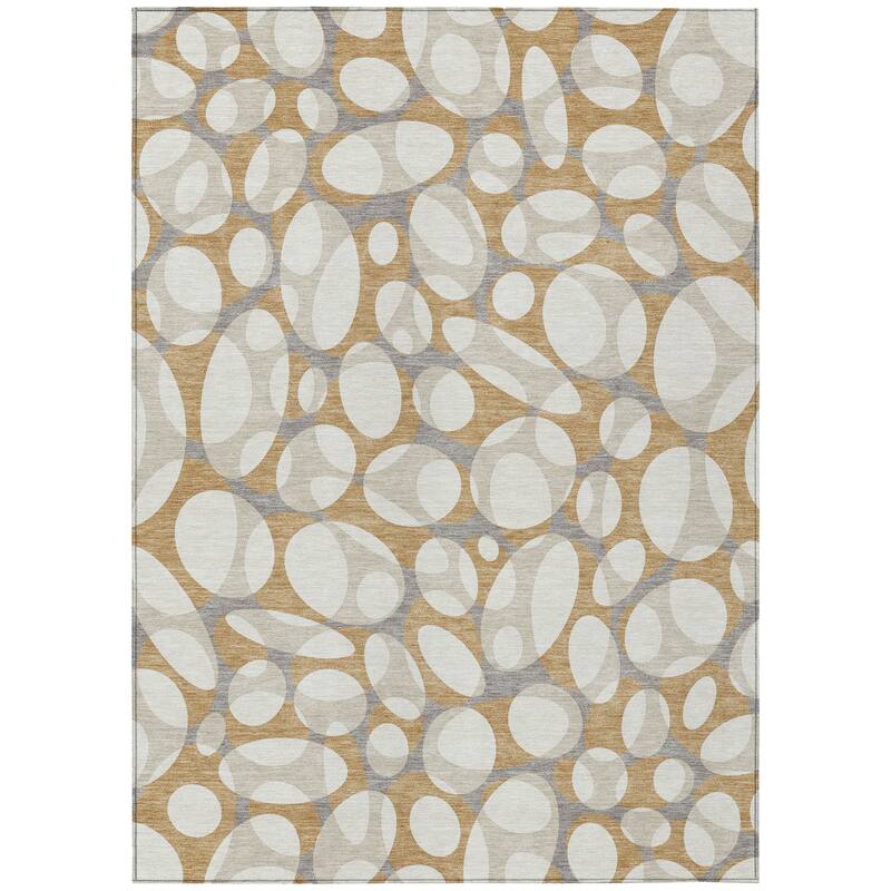 Machine Washable Indoor/ Outdoor Contemporary Saline Chantille Rug