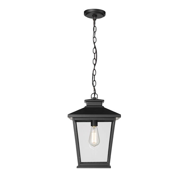 Millennium Lighting Bellman 1 Light Outdoor Hanging Lantern with Clear Seedy Glass Shades - Powder Coat Black