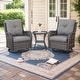 preview thumbnail 17 of 82, Gymojoy 3-Piece Rattan Wicker Rocking Swivel Chair Set with Table