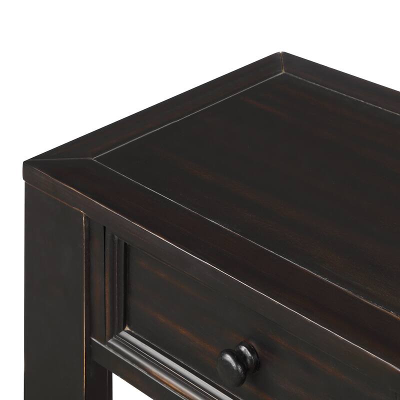 Modern Console Table/Sofa Table with Storage Drawers and Bottom Shelf for Entryway Hallway