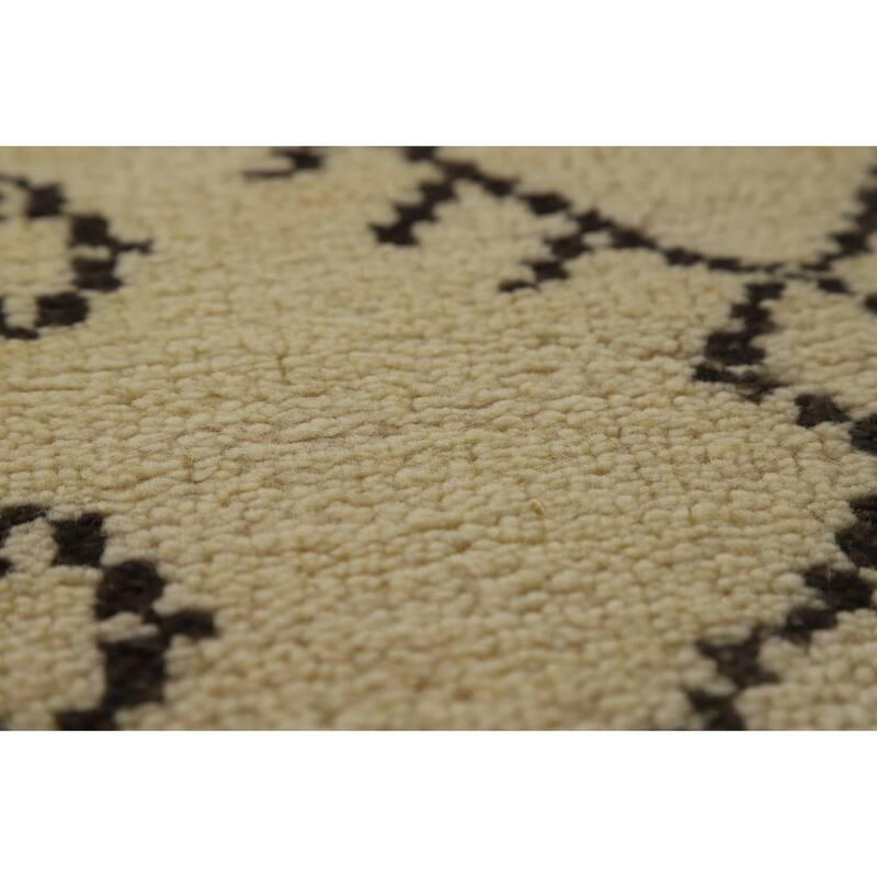 Trellis Moroccan Oriental Area Rug Handmade Bedroom Wool Carpet - 5'6" x 7'10"