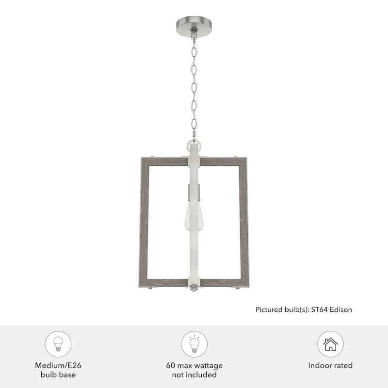 Hunter Woodburn 1-Light Pendant - Island, Dining Room, Foyer - Modern Farmhouse, Rustic, Transitional