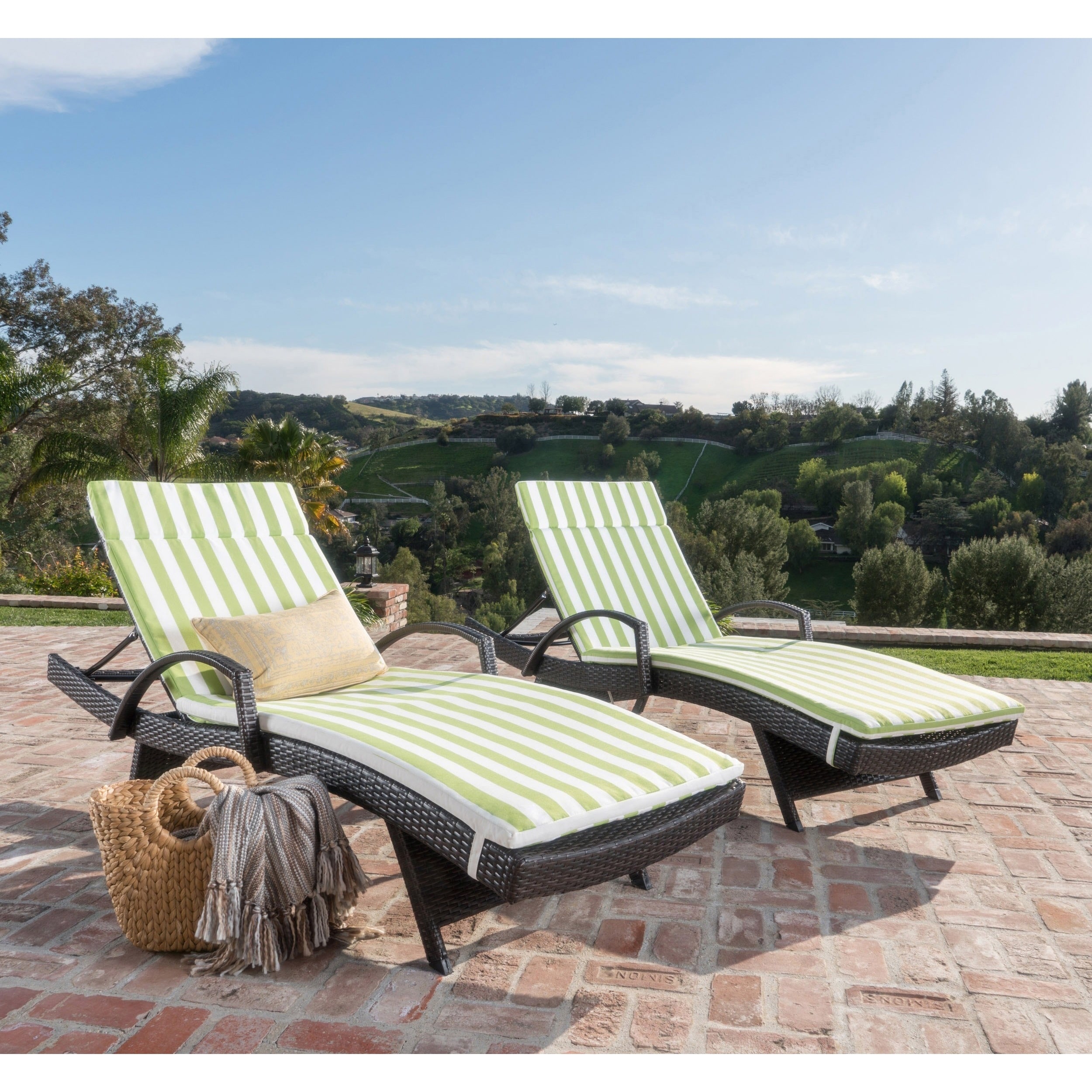 Vilano Outdoor Cushioned Lounge Chair Set Of 2 By Havenside Home On Sale Overstock 21258248
