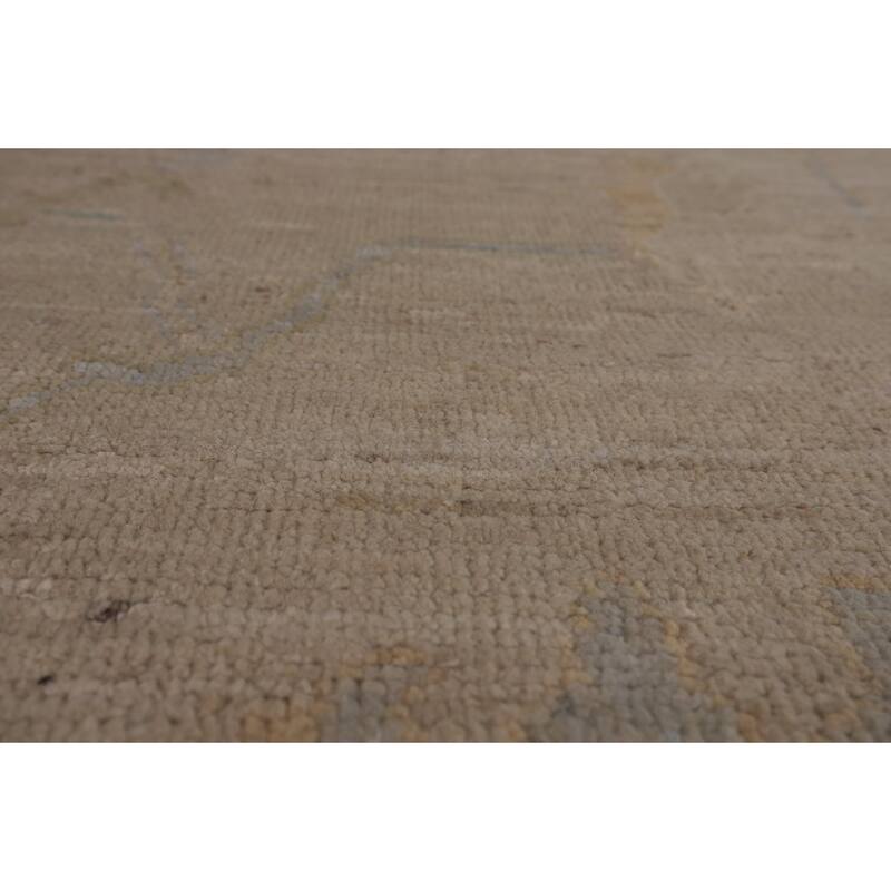 Earth Tone Oushak Turkish Large Rug Handmade Wool Carpet - 10'0"x 13'6"