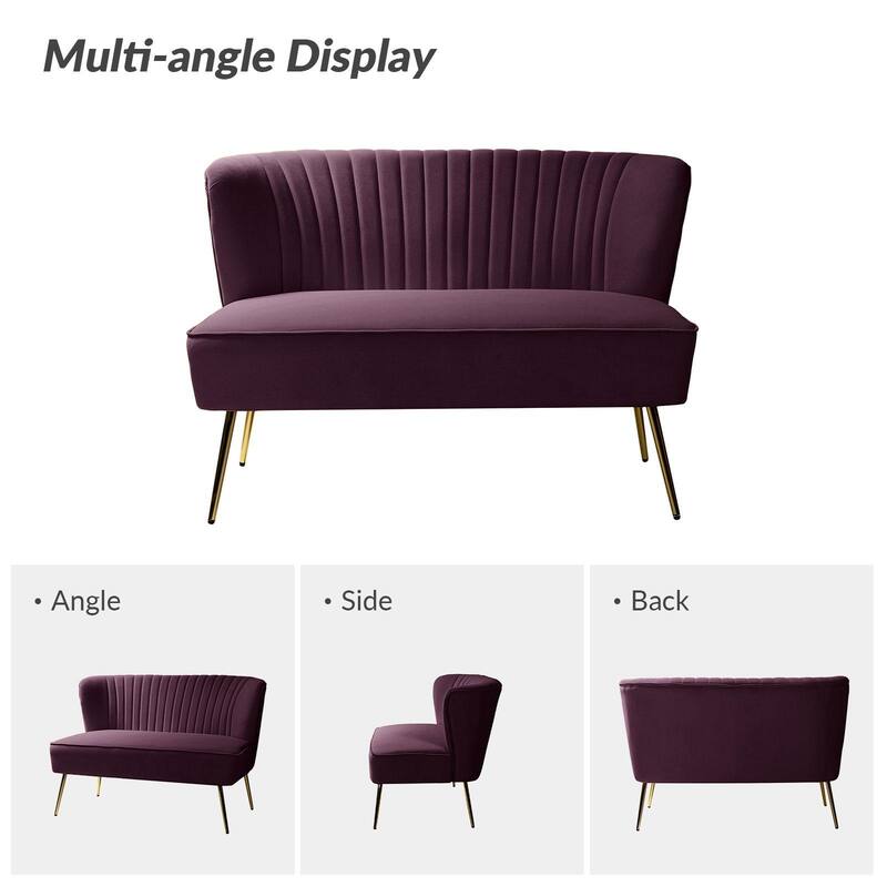 Delicia 3 Piece High-Quality Velvet Fabric Living Room Set with Sturdy Legs by HULALA HOME