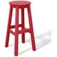 preview thumbnail 37 of 97, Laguna Hdpe All Weather Outdoor Patio 29" Round Bar Stool Red