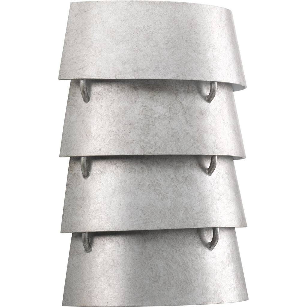 POINT DUME® Surfrider Collection Galvanized Finish Wall Sconce - 9 in x 3.875 in x 11.125 in