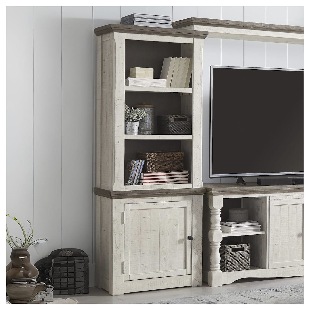 Havalance Left Pier Cabinet, White/Brown - 7'9" x 9'9"