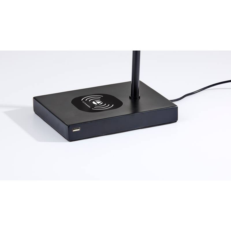 Adesso Collette LED Desk Lamp with Adesso Charge Wireless Charging Pad