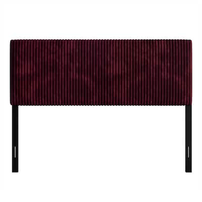CraftPorch Corduroy Modern Upholstered Pleated Velvet Headboard