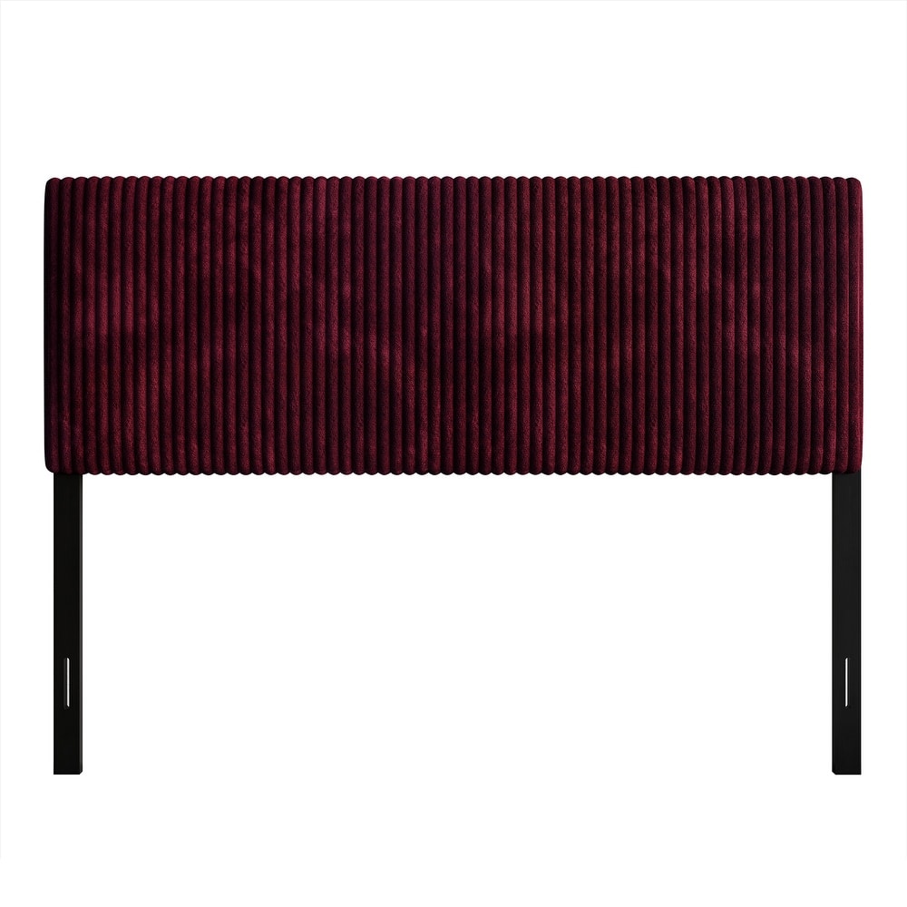 CraftPorch Corduroy Modern Upholstered Pleated Velvet Headboard