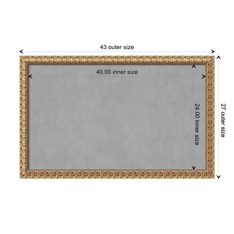 Amanti Art Florentine Gold Framed Magnetic Board - Board Size 40x24