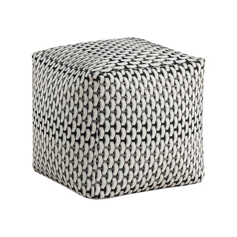 Ossela Fabric Square Pouf - Square (Jacquard) - Multi Color