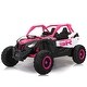 preview thumbnail 1 of 16, 24V Kids Electric Ride-On Car with 200W Motors, Four-Wheel Shock Absorbers, USB, Bluetooth Music, and Remote Control Pink