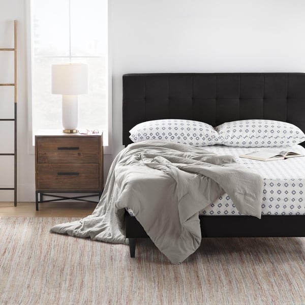 Copper Grove Ayrum Upholstered Bed Frame with Square Tufted Headboard Bed Bath Beyond 29821596