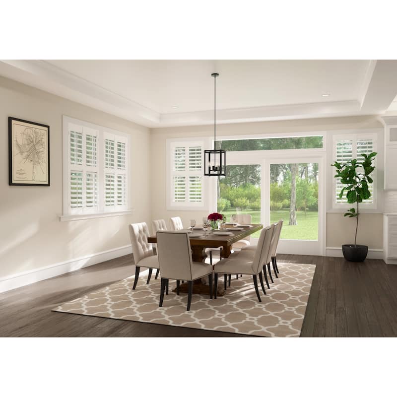 Hunter Astwood 16" 4-Light Round Chandelier, Dining Room Table, Kitchen Island, Cage, Transitional, Art-Deco